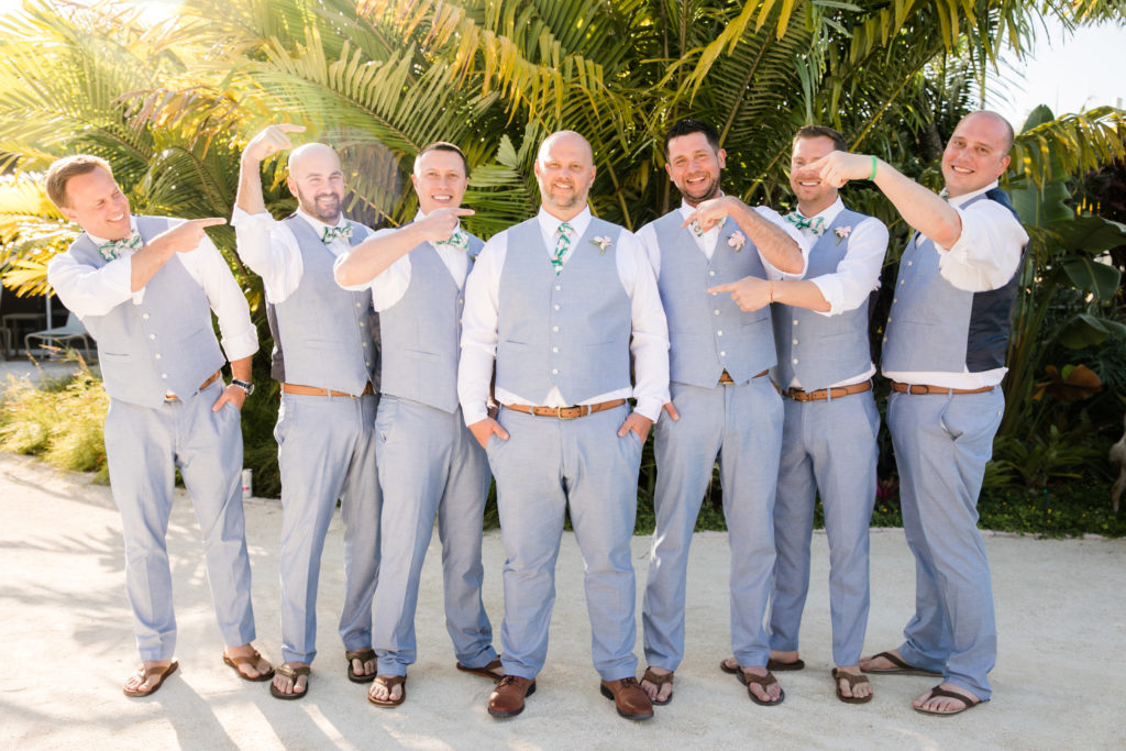 Islander Resort Wedding, Key West Wedding, Claudia Rios Photography, Groomsmen Poses