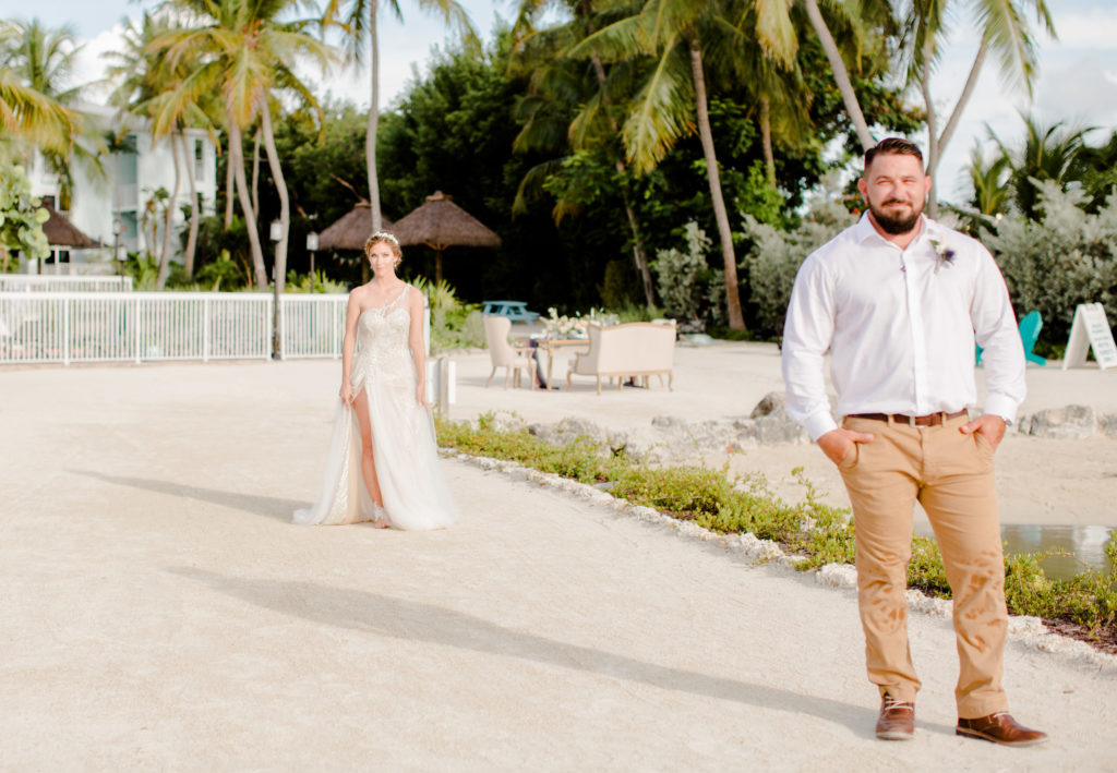 Bayside Inn Key Largo, Bayside Inn Wedding, Key Largo Wedding, First look beach wedding