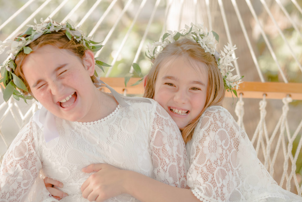 Bayside Inn Key Largo, Bayside Inn Wedding, Key Largo Wedding, Flower girls in hammock