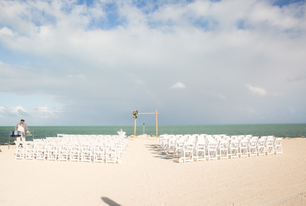 Islander Resort Wedding, Key West Wedding, Claudia Rios Photography, Beach wedding ceremony setup