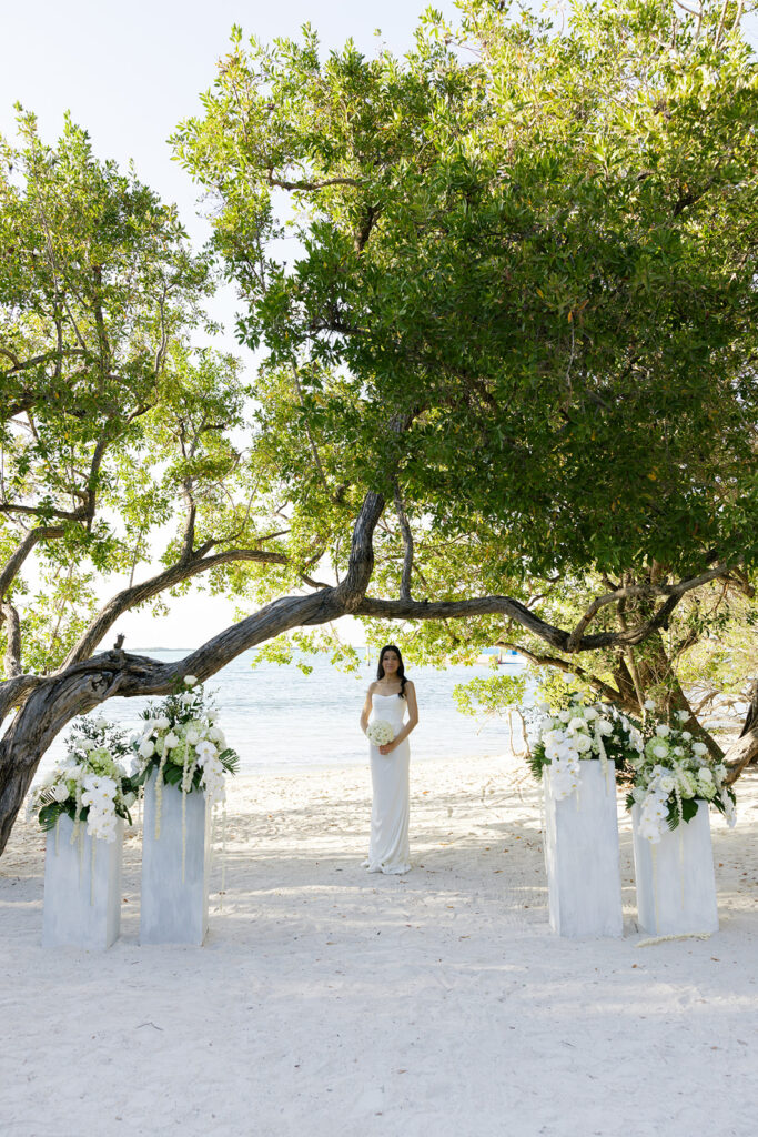 One of Claudia Amalia's beautiful brides at Baker's Cay resort.