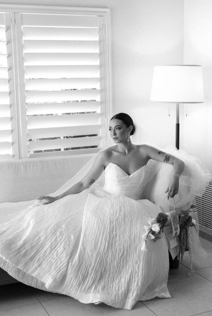 Bridal portraits at Islander Resort in Islamorada