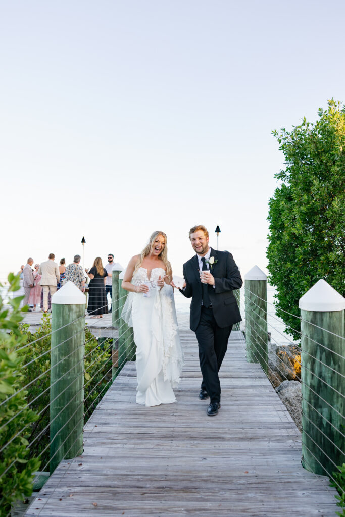 Bride and Groom Candid Pics during Cocktail Hour